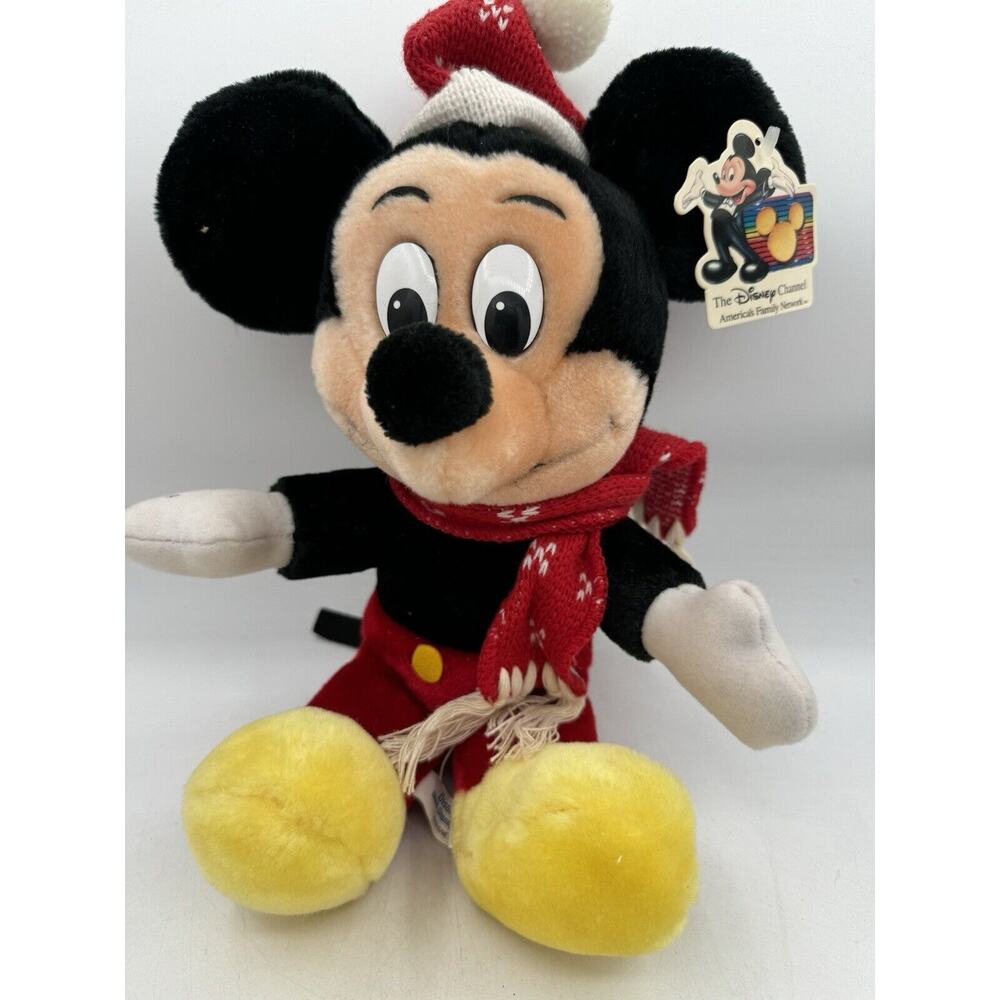 Mickey Mouse Plush Winter Disneyland Walt Disney Channel World Parks Vintage 12"